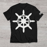 "Ship Wheel" Black T-Shirt